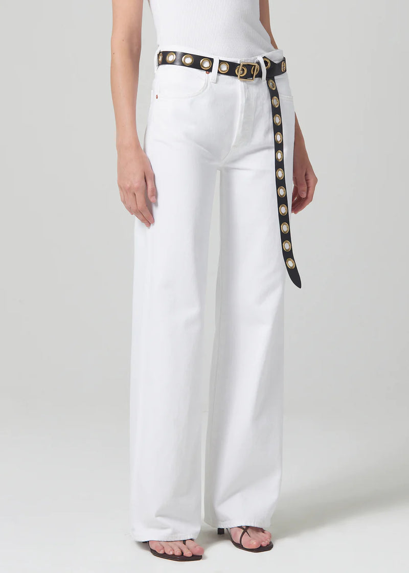 Annina High Rise Wide Leg Jean 33" - Seashell